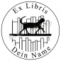 Preview: Round exlibris stamp •Tom on the bookshelf•